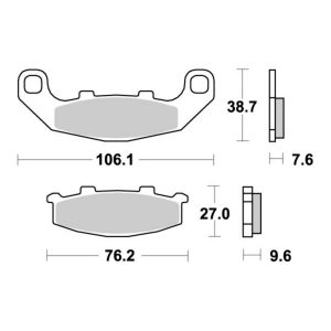 Sbs Brakepads Ceramic rear