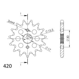 Supersprox / JT Front sprocket 1256.16