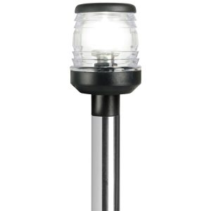 SS light pole 100 cm w/black plastic light 360°