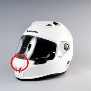 Schuberth SR1 button with ventilation, white