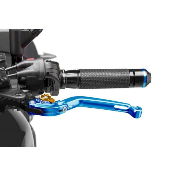 Puig Foldable Clutch Lever 16'C/Blue Selector C/Gold