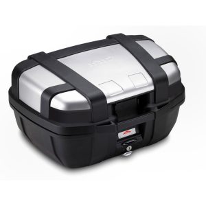 Givi 52 litre top-case black with aluminium finish with top opening