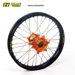 Haan wheel SX85 04- 16-1,85 BLACK RIM/ORANGE HUB