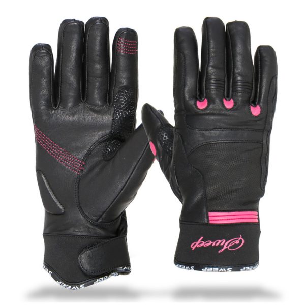 Sweep Leatherglove Diamond WP Lady, black/pink XL