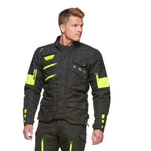 Sweep Textil jacket GPX Waterproof, Black/Fluoyellow 3XL