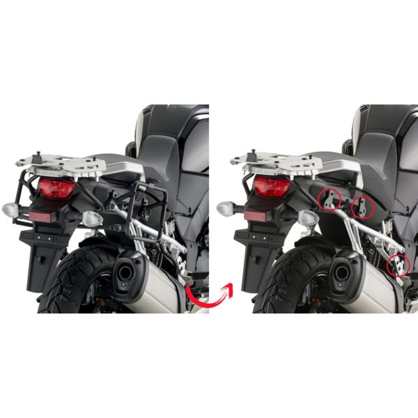 Givi Rapid release tubular side-case holder for MONOKEY® cases Suzuki DL1000 V-S