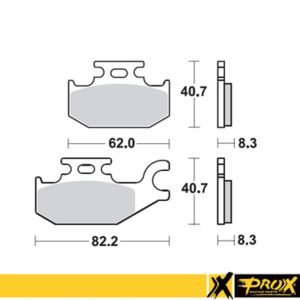 ProX Front Brake Pad LT-A400 ’08-11 + LT-A450 ’07-10 (Left)