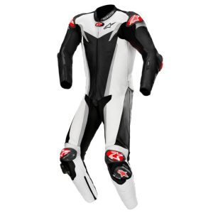 Alpinestars Leather suit GP TECH v3 TECH AIR Comp Black/White/Silver 52