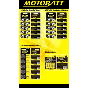 Motobatt SR44SW,357/309,SR1154 1.55V oxide silver battery (10pcs)