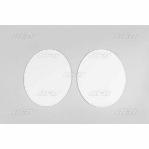 UFO Oval plates veteran MX/Enduro 1970 2-pcs White