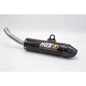 HGS Silencer 2T Racing black with ca tip KTM125/150 19- HVA TC125 19-