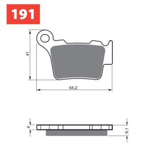 GOLDFREN Brake Pads 191 Ceramic Carbon S33