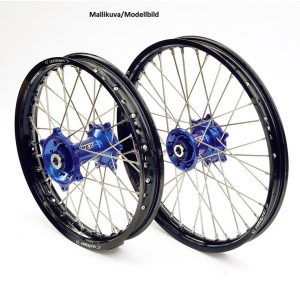 REX WHEELS 21-1,60 TE&FE 14-15, TC&FC 14 BLACK RIM/BLUE HUB 26MM