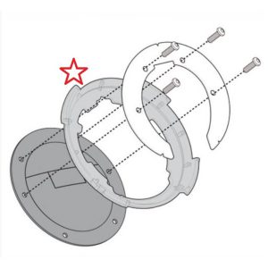 Givi Specific metal flange for fitting the TankLock tank bags