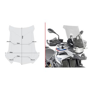 Givi Specific screen, smoked 44 x 47 cm (H x W) BMW F750GS/F850GS (18-19)