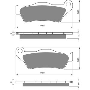 GOLDFREN Brake Pads 292 Ceramic Carbon S3