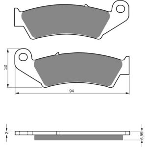 GOLDFREN Brake Pads 041 Ceramic Carbon S33