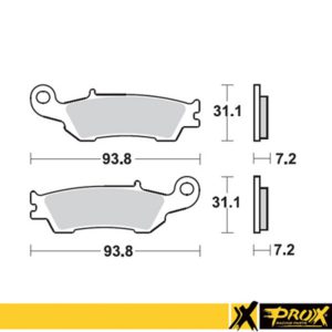 ProX Front brake Pad YZ125/250 ’08-20 + YZ250F/450F ’08-19
