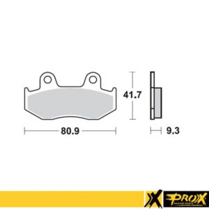 ProX Rear Brake Pad YFZ450 ’06-13 + YFZ450R ’09-15