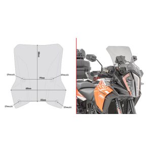 Givi Specific screen, smoked 38 x 40 cm 1290 Adventure S / Adventure R (17)