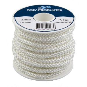Polyester Rope White 5,0mm 7,5m