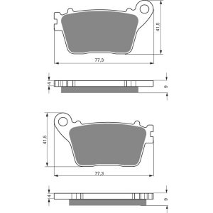 GOLDFREN Brake Pads 242 Ceramic Carbon AD