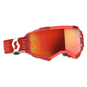 Scott Goggle Fury bright red orange chrome works