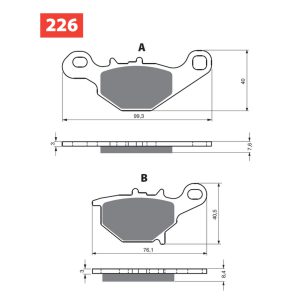 GOLDFREN Brake Pads 226 Ceramic Carbon K1