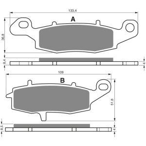 GOLDFREN Brake Pads 124 Ceramic carbon AD