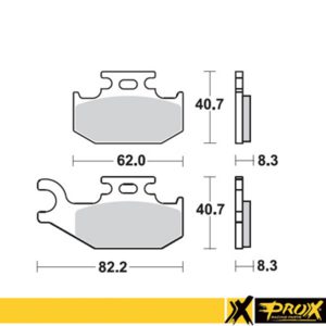 ProX Front Brake Pad LT-A400 ’08-11 + LT-A450 ’07-10 (Right)