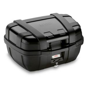 Givi 52 litre blackline top-case black with aluminium finish with top opening
