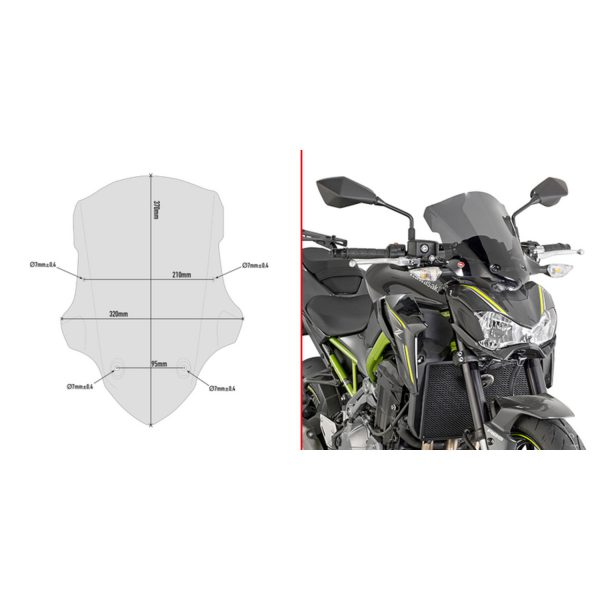 Givi Specific screen, smoked  KAW. Z900 '17