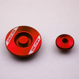 Scar Engine Plugs – Suzuki Red color