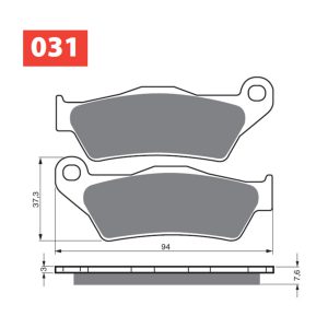 GOLDFREN Brake Pads 031 Ceramic Carbon S33