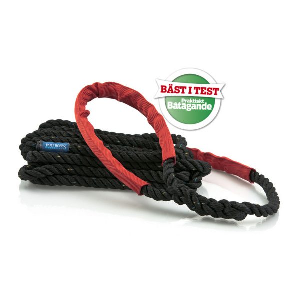 Mooring rope STORM Black 16mm 6m