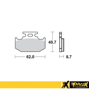ProX Rear Brake Pad KX125/250/500 ’89-94 + RM125/250 ’89-95