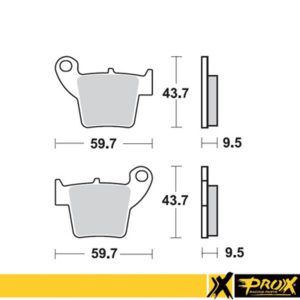 ProX Rear Brake Pad CR125/250 ’02-07 + CRF150/250/450R ’02-1