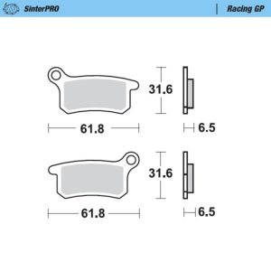 Moto-Master Brakepads KTM 65 ’02, ->