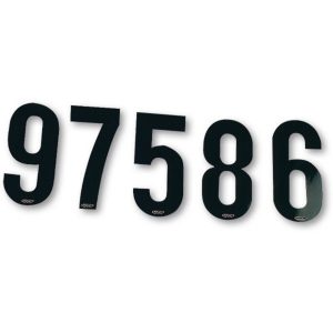 UFO Enduro numbers stickers 15cm Black no 0-9, 10 pcs each number