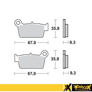 ProX Rear Brake Pad KX250F/450F ’04-20 + RM-Z250/450 ’04-20