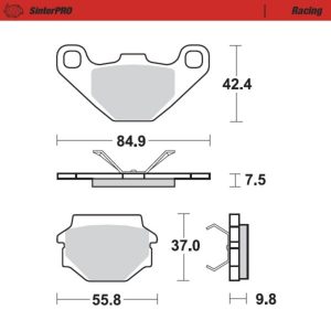 Moto-Master Brakepads KTM: 125-250-300-350-500, LC4 600, TM: 125, April