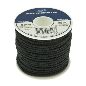 Polyester Rope Black 3,0mm 25m