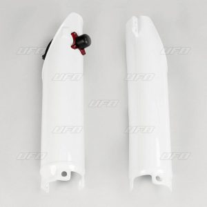 UFO Fork slider protectors whit quick starter CR125/250 02-,CRF250/450 White 041