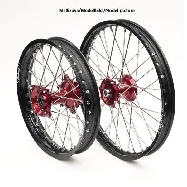 REX WHEELS 18-2,15 CRF250 14-.., CRF450 13-.. BLACK RIM/RED HUB 25MM