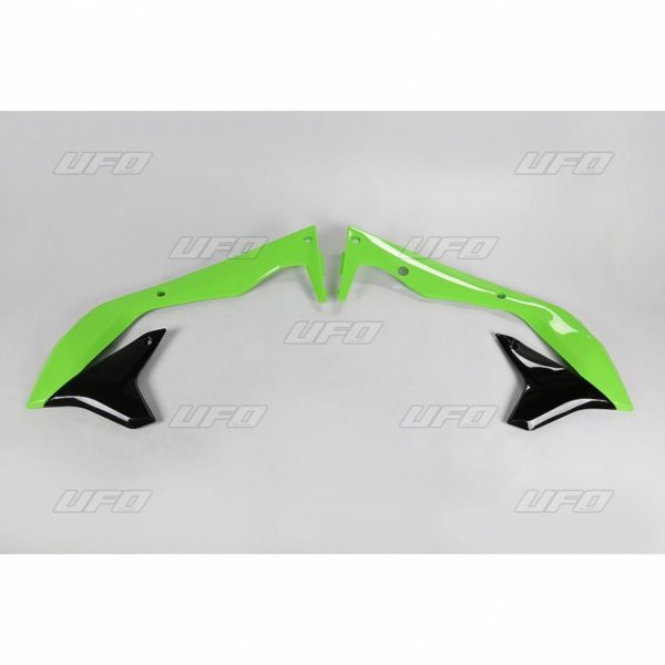 UFO Radiator shrouds KXF450 16- Green/Black 999