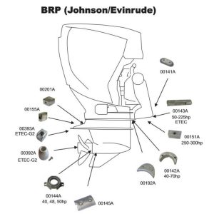 Perf metals anode, Prop Evinrude/Johnson