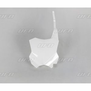 UFO Front number plate KX250F 17- KX450F 16-,  White 047
