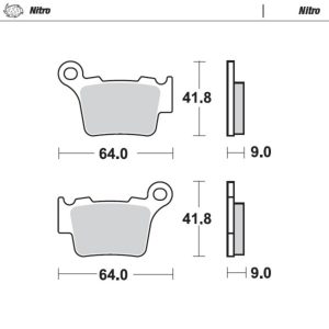 Moto-Master Brakepads Husaberg rear: all models 2009>, KTM rear: SX/SXF 2003>,