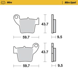 Moto-Master Nitro Racing Brakepads CR 125-250, CRF 450