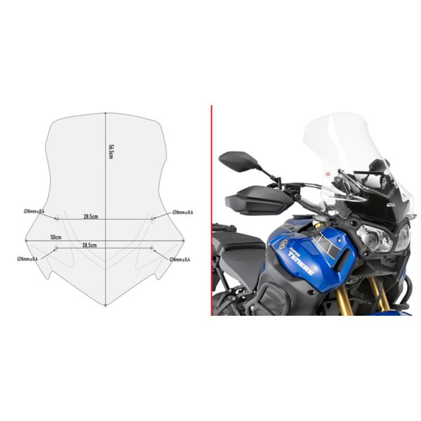 Givi Specific screen, transp. 56,5 x 50 cm (H x W) XT1200ZE Super Tenerè (14)